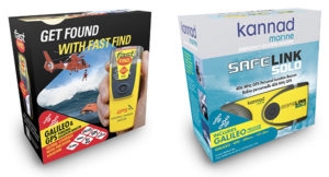 The upgraded McMurdo FastFind 220 and Kannad SafeLink Solo Personal Location Beacons. (Photo: Orolia)