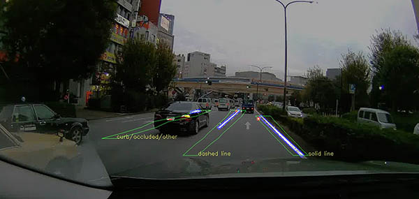 Carmera feature detection image in downtown Tokyo. (Image: Toyota/Carmera)