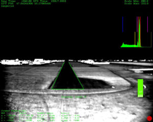  Infrared camera image with selected runway of the research project C2Land of the Technical University of Munich (TUM) and the Technische Universität Braunschweig. Image copyright TU Braunschweig.