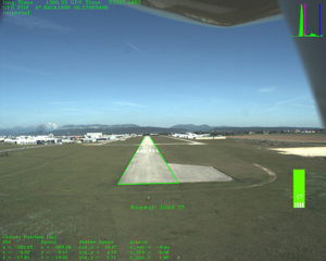 Diamond Aircraft airport runway, Camera image of the research project C2Land of the Technical University of Munich (TUM) and the Technische Universität Braunschweig. Photo copyright TUM.