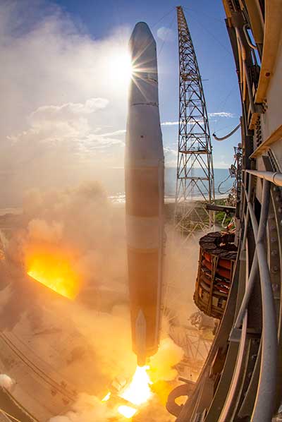 A ULA Delta IV rocket carrying GPS III SV02 lifts off from Space Launch Complex-37 on Aug. 22. (Photo: ULA)