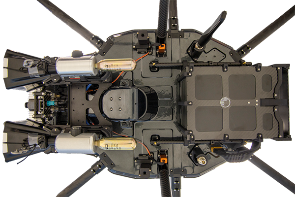 Underside of the DroneHunter F700. (Photo: Fortem Technologies)Photo: