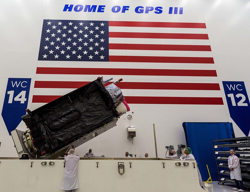 GPS III SV-03 satellite packed prior to shipment to Cape Canaveral. (Photo: Lockheed Martin)