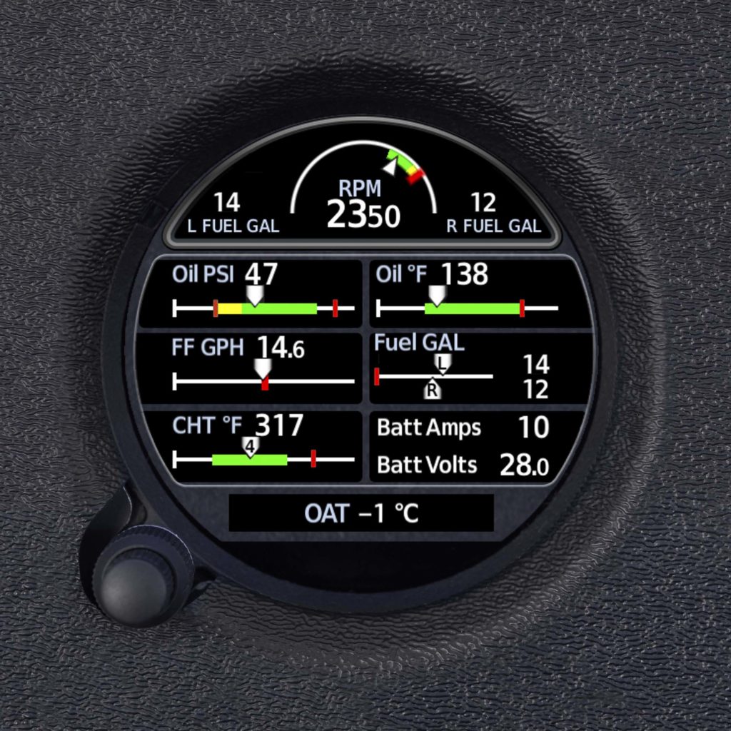 Garmin GI 275 Engine Indication System instrument