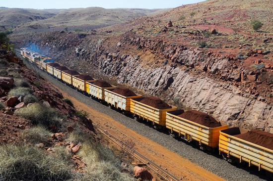 Hitachi Rail and Rio Tinto collaborated to build the world’s first driverless heavy freight train – an automated heavy haul freight transportation system delivering freight from mines to ports in Australia across thousands of kilometres every day. (Photo: Hitachi Rail)