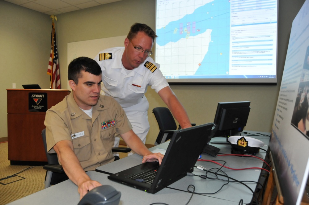 A surveillance system is demonstrated during a Naval Information Warfare Systems Command (NAVWAR). (Photo: Rick Naystatt/U.S. Navy)