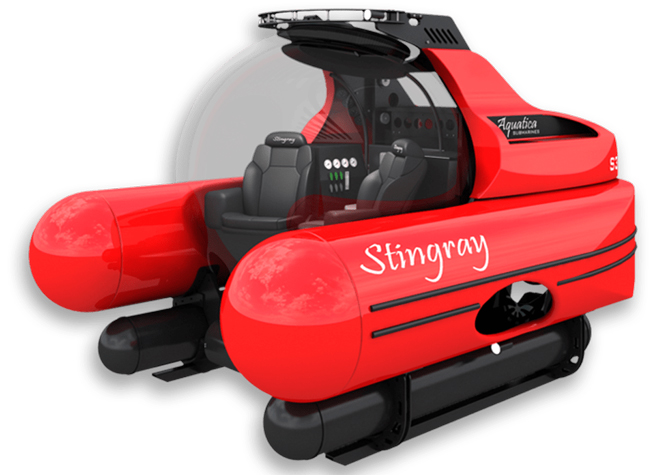 Aquatica Submarines’ Stingray 500 submarine. (Image: Aquatica Submarines) 