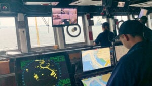 Marine navigators using NOAA ENC. (Photo: NOAA)