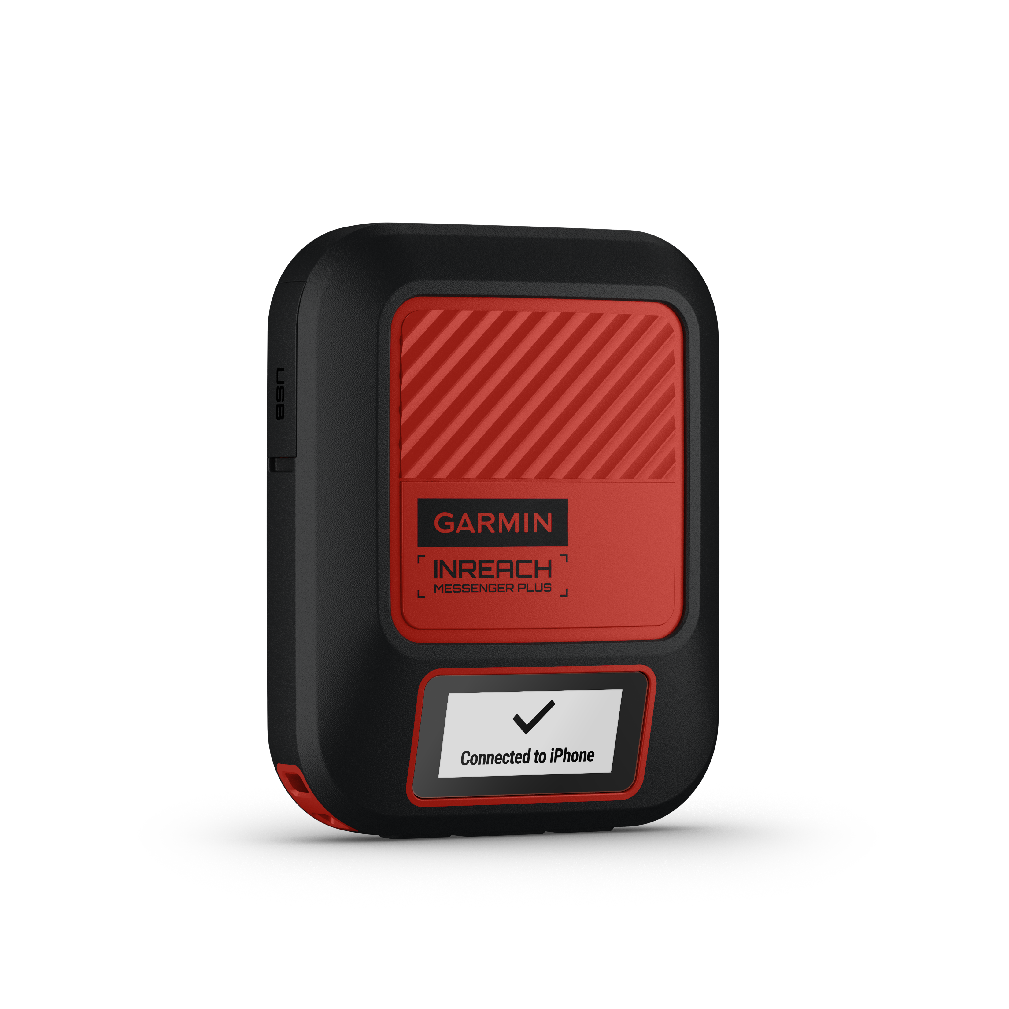 A photo of the red inReach Messenger Plus.